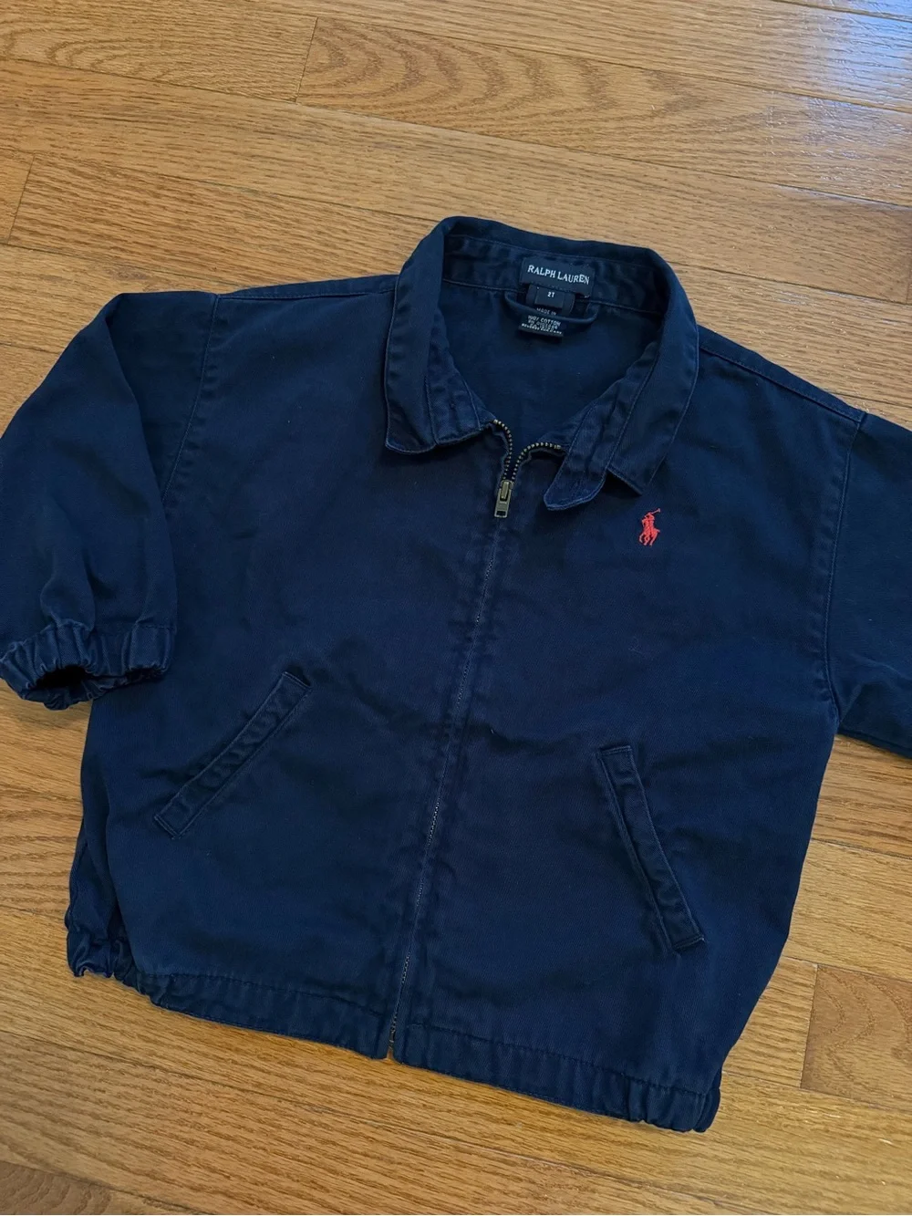 Vintage Polo Ralph Lauren Blue Toddler Boys Bomber Jacket